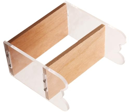 GLSTOY Maßstab Puppenhaus Möbel Kompaktes DIY Regal mit Natürlicher Holzstruktur als Puppenhaus Zubehör Geschenk für Sammler