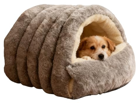 Katzenhaus Indoor, Hundehöhle Kuschelhöhle Katze, Winterhöhle Für Katzen, Gemütliche Plüsch Haustierhöhle, Katzenbett, Warme Schlafhöhle Für Haustiere Als Versteck Und Unterstand