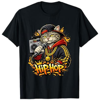 Hip Cat – Graffiti Rap Katze T-Shirt