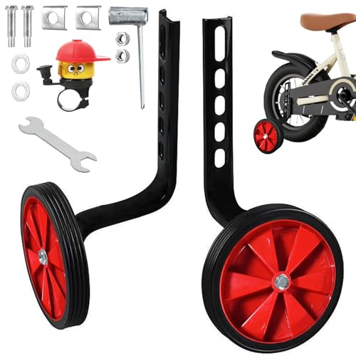 HUIKUANGEU Fahrrad Stützräder,Universal Stützräder,Einstellbare Hilfsräder,Universal Hilfsräder,Sicherheits Stützräders,Fahrrad Stabilisatoren Stützräders,für 12 14 16 18 20 Zoll Fahrrads