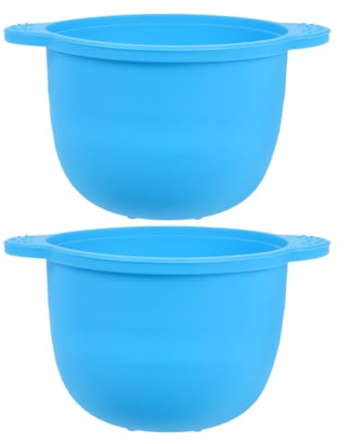 Beatifufu Silicone Wax Warmer Pot Liners with 300ml Capacity 2pcs for Hair Removal Easy to Store Reusable Wax Machine Liner Suitable for Skin Types and Travel
