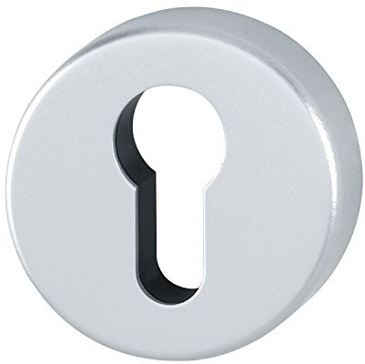 HOPPE Rund-Rosette Profilzylinder ø 52 mm | Aluminium silber eloxiert | PZ | 1 Paar