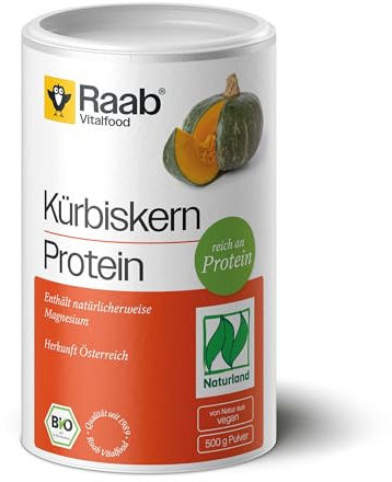 Raab® Bio Kürbiskern-Protein Pulver (500 g) | Reines Proteinpulver mit 60 % Eiweiß - aus biologischem Anbau Österreich - Vegan