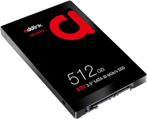 addlink S20 512GB PS4 Compatible SATA SSD III 2.5 Inch Extreme Quality Internal SSD, Up to 500MB/s, Perfect HDD Replacement/Upgrade for Laptops, PC Desktop & Sony PS4 (aUK512GBS20S3S)