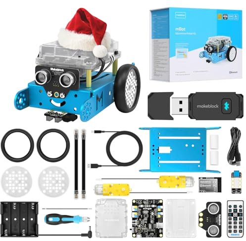 Makeblock mBot Robot Car STEM Spielzeug Programmierbares Roboticset mit Dongle Roboter Programmierbar mit Scratch/Arduino, Geschenke für Kinder, Programmieren Lernen mit APP Steuerung