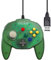 Retro-Bit Tribute 64 USB for PC, Switch, Mac, Steam, RetroPie, Raspberry Pi - Forest Green
