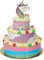 Torta di marshmallow 3 Piani Party a Scelta Composizione Caramelle cotton candy (Unicorno 1653)