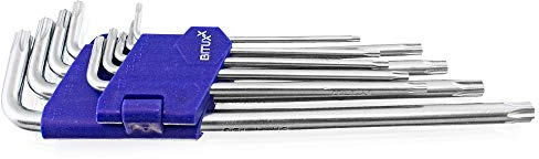 Bituxx 9-tlg Torx Schlüssel Schraubedreher Satz Innentorx T10-T50 extra lang