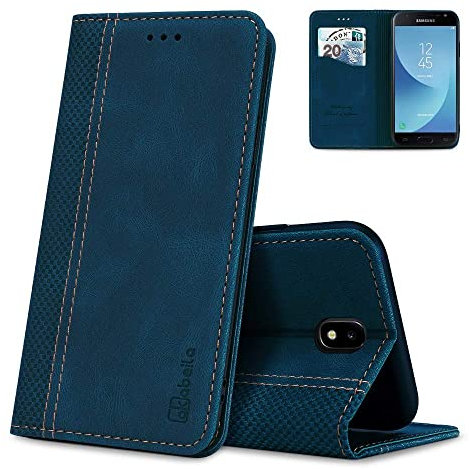 AKABEILA Handyhülle für Samsung Galaxy J3 2017 Hülle PU Leder Flip Case Ständer Brieftasche Samsung Galaxy J3 Pro Schutzhülle Klapphülle Tasche Cover mit [Kartenfach] [Standfunktion] [Magnetisch]
