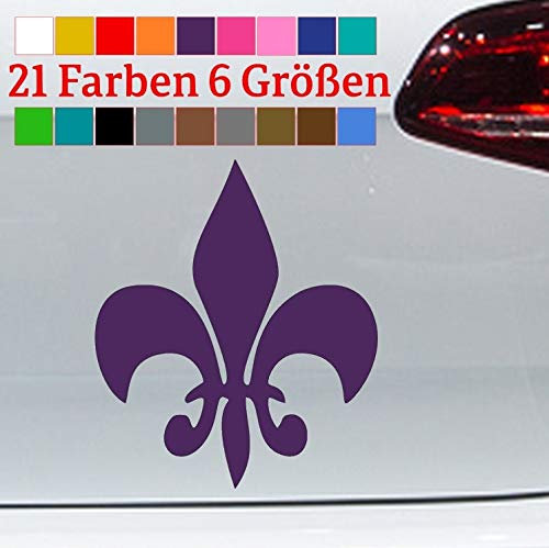 Aufkleber Lilie heraldisch Blume Symbol Fleur De Lis New Louisiana Orleans Saint in 6 Größen und 21 Farben