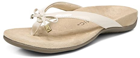 Vionic Damen Rest Bella Zehensteg-Sandale, stützende orthopädische Damen-Sandalen mit Drei-Zonen-Komfort mit Fußgewölbeunterstützung, Flip-Flops für Damen, mittlere und breite Breite, Größe 38-47,
