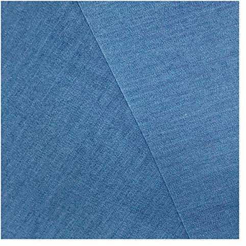 Gewaschener Denim Jeansstoff Meterware 150cm Breiter Leichter Kleidungsstoff aus 100% Baumwolle für Kleidung, Nähen Von Bastelarbeiten, Nicht Dehnbar(Color:hellblau)