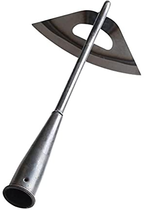 Tianbi Stainless Steel Hollow Hoe, Gardening Loosening Soil Tool,Garden Planting Hoe,Handheld Weeding Rake Planting Vegetables Farm Weeding Accessories