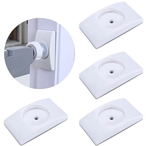 VEGCOO 4 Packs Stair Gate Wall Protector, Safety Stair Gates Extension Wall Saver Wall Guard Protector Pads for Pressure Mounted Gate, Door, Babies & Pets Safety (White)