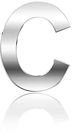 3D Mailbox Letters Numbers DIY Alphabet Number House Door Self-adhesive Stickers For Apartment Hotel Street Room Address (Silver) (C)