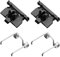 VRMETA Lot de 4 tondeuses à cheveux à monter soi-même, accessoires de tension et de came à tête oscillante, bloc de guidage en plastique pour langue Wahl Magic Clip 8148/8504/8591/1919 (2 + 2 noirs)