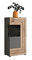 xonox.home Wohnen Freno X30A2T21 Vitrine Schrank Glas Vitrine in grau Nb.Absetzung Nox Oak Nb.ca.60x118x37 cm