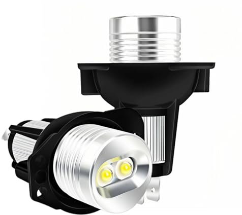 AUTO 2pcs 12W Angel Eyes LED Faros Halo Anillo Luz de marcador Luces antiniebla para automóvil para E90 E91 05-08 Lámparas automáticas + bombillas angel eye bmw e90
