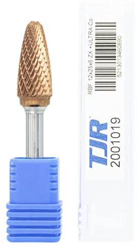 Hartmetall-Frässtifte mit Beschichtung ULTRA Co, 12 mm (metrisch) Durchmesser mit 6 mm metrischem Schaft, (speziell mit Chipbreaker) TJR… (Baum)