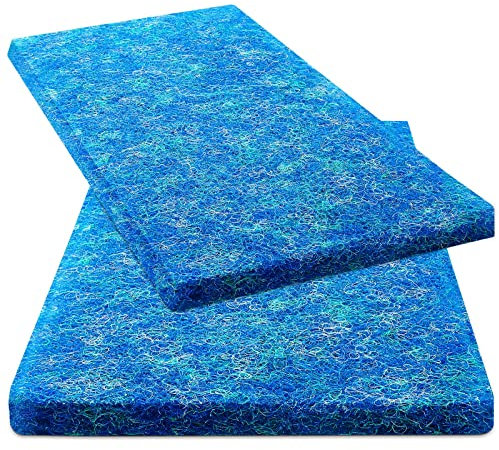 Kittmip Teichfiltermatte für Teichfilter, 101,6 x 50,8 x 3,8 cm, extra dick, für Aquarien und Teichpumpen, 2 Stück