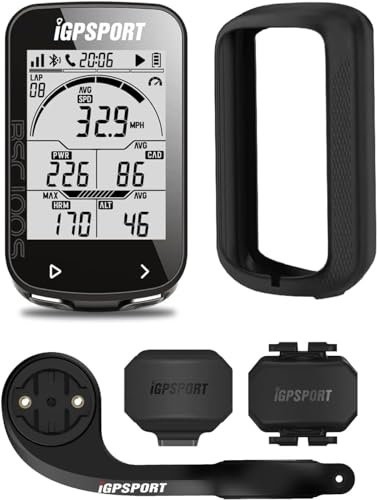 iGPSPORT BSC100S Wireless Bike Computer, 2.6 inch LCD Screen Auto Backlight, IPX7 Waterproof, 40H Battery Life, ANT+/Bluetooth 5.0 GPS Cycle Computer