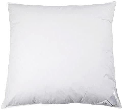 Home4You Kopfkissen - Makobezug - Daunen - Federn - 80 x 80 cm