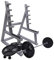 Rosixehird Squat Rack Stifthalter, Langhantel Stiftehalter, Schreibtisch Ornamente mit Langhanteln, Langhantel Rack Stiftaufbewahrung für Zuhause, Schreibtisch Display, Büros (Stifthalter+Hantel)