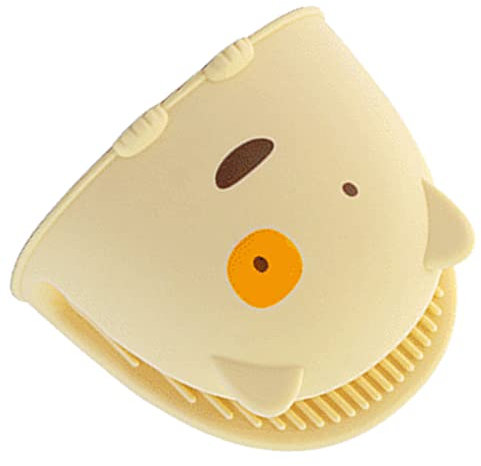 Presine per Guanti da Cucina, 4,06x3,15 Pollici Mini Guanto da Forno Guanti da Cucina Antiscivolo Guanto da Forno Guanti da Cucina in Silicone Multifunzione Resistenti Al Calore (Giallo)