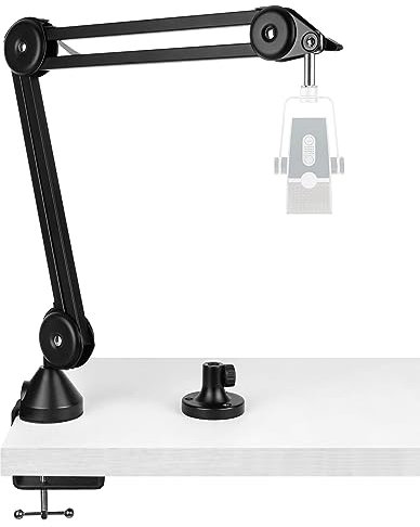 Geekria for Creators Bras de microphone compatible avec AKG Lyra Ultra-HD, P120, P220, C214 Adaptateur de montage pour bras de micro avec bride de table,bras à ciseaux pour micro, support de bureau