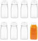 8 Pack 100ml Plastic Juice Bottles,Reusable Small Clear Juice Container,Mini Plastic Juice Bottles,Empty Plastic Juice Bottles for Storing Juices, Water and Other Homemade Beverages(White Lid)