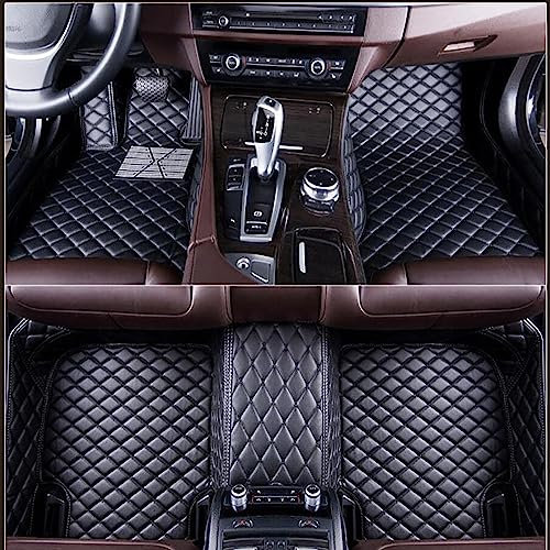 BROleo 1 Satz Auto Pu Leder Fußmatten für BMW X3 G01 2017 2018 2019 2020 2021, Allwettermatte Autoteppich Wasserdicht Automatte Auto Innere Zubehör,Black