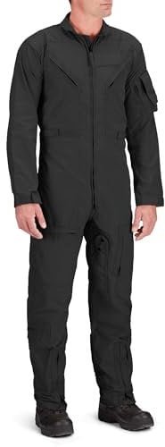 Propper Men's Poly Cotton Twill 27/P Flyers Coverall Jumpsuit, Black, 3XL