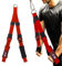 TAVIEW Cavo per tricipiti (Due Lunghezze Integrate in Una), Maggiore libertà di Movimento, Cinghie di Estensione per tricipiti, Accessori Crossover (Rosso, Lunghezza Regolabile (33-71 cm)