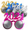 CLISPEED 4 Stück Sonnenbrille Sonnenbrille 2024 Silvester Partybrille Neujahr Partybrille 2024 Neujahr Brille Partybrille Requisiten Festivalbrille Lustiger Dekorativer Spiegel