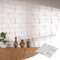 Art Deco 6 x Square Block 3D PVC Wall Panels 50cm x 50cm Waterproof, Paintable & Cut to Fit Any Space Interior Walls Decor
