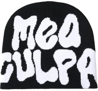 Y2k Slouch Beanie Unisex Mütze Cap Winter Knit Skater Hip Hop Strickmützen Baumwolle Lustig Spider Hut für Herren Damen Teenager Outdoor Bekleidung Accessoires Geschenk (A,Einheitsgröße)