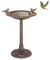 SOARS Comedero Pájaros Exterior, Bebedero para Pájaros de 72 cm de Altura, Baño Aves Estilo Retro Incl. 3 Clavos de fijación, Resistente a la Intemperie para balcón, jardín y Bosque (Bronce)