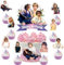 25 Pcs Singer Taylor Cake Toppers, Taylor Cake Decorations, Taylor Cupcake Toppers, Taylor Birthday Party Decorations Supplies