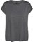 VERO MODA Damen VMLAVA Glitter SS TOP Stripe GA NOOS T-Shirt, Asphalt/Stripes:Silver Lurex, X-Small