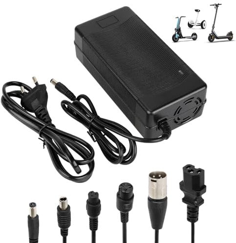 HPGAAVD Chargeur Trotinette Electrique,54,6V 2A Chargeur Hoverboard, Chargeur Universel pour Batterie Lithium 48V avec 6 Connecteurs,Charge Rapide pour Hoverboard,E-Bike,Scooter électrique