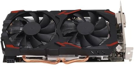 Yunir RX 580 8GB DDR5 256BIT Computer Gaming, PCI Express 3.0 16X Slot, Graphics Cards Quiet Plug and Play Graphics Card with Dual Fans for Desktop PC (580 8G D5)