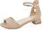 OALEEN Sandales Nu-pieds Femme Eté Petit Talon Carré Bride Cheville Paillettes Chaussures Bout Ouvert Soirée Mariage Dorée 33