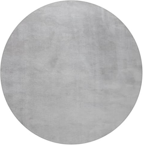 the carpet Premium Moderner Hochflor Langflor Wohnzimmer Teppich, Super Soft, Kunstfell, Flauschig, Felloptik, Grau, 120 cm Rund