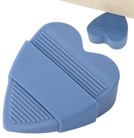 Door Stops for Floor - No Drilling Doorstop for Safety - Reusable Door Stoppers, Heart-Shaped Wall Protector, Non-Slip Doorstop Jam Door Wedge for Bedroom Door