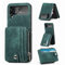 ZCDAYE Wallet Case for Samsung Galaxy Z Flip 6, Leather Phone Case with Removable Card Holder, Practical Premium cover for Samsung Z Flip 6, Green