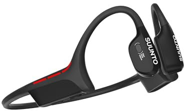 SUUNTO Wing Auriculares de Conducción Ósea Deportivos Bluetooth, Control de Movimiento de Cabeza, Micrófono HD Integrado, Resistente al Desgaste IP67, Luces de Seguridad, hasta 30 Horas de Autonomía