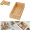 Tiroir à ustensiles en bambou pour comptoir de cuisine, organisateur de tiroir en bambou, boîte de rangement en bois pour outils de cuisine, maquillage, fournitures de bureau (22 x 10 x 5 cm)