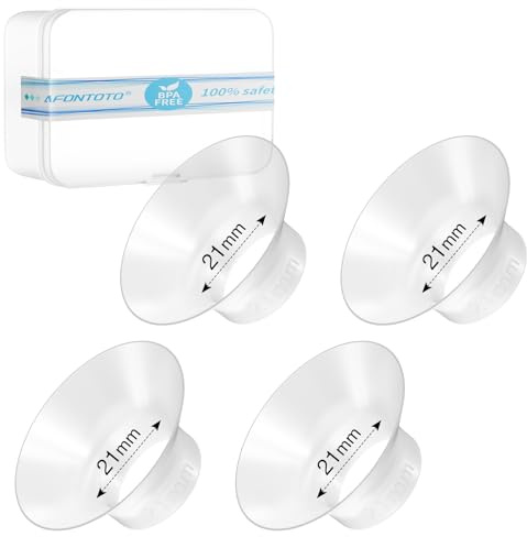 Flanscheinsatz, 21 mm, kompatibel mit den meisten 24 mm Milchpumpen, Flansch/Schild, mattiertes Silikon-Flanschgrößen-Set für Momcozy/Spectra/Elvie Milchpumpe, Ersatzzubehör, Stillzubehör