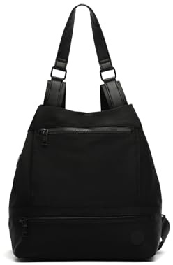 MISAKO Zibi Anti-Diebstahl-Rucksack aus Nylon Damen - Zibi Schwarz 30 X 28 X 11 cm