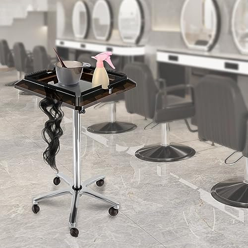 Perücke Ständer Dummy Kopf Halter Abnehmbare Haar Verlängerung Werkzeug Rollendes Salon-Tablett Wagen Haarsalon Perückenhalter HaarverläNgerungs Werkzeugwagen medizinisches Tattoo Haarschneide Tablett